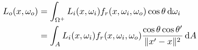 rewrite the rendering equation 1717165066956